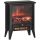 Electric fireplace with realistic fire effect, overheating protection and quiet operation, 1800W black