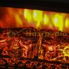Electric fireplace with realistic fire effect, overheating protection and quiet operation, 1800W black