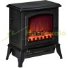 Freestanding electric fireplace 36.5 x 24 x 45.5 cm with flame effect 2 heating modes 1000W/2000W black