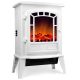 Electric fireplace 39x24x56 cm freestanding display fireplace white