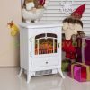 Electric fireplace with fire effect 41x28x54 cm 950/1850W white