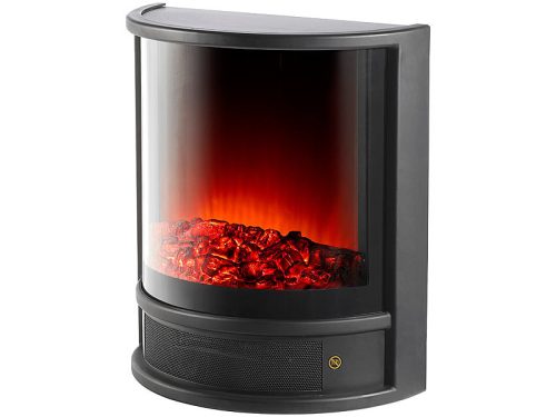 Electric fireplace 42x50x21 cm free-standing display fireplace black