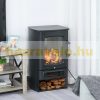 Electric fireplace 44x32x74 cm free-standing display fireplace black