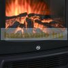 Electric fireplace 44x32x74 cm free-standing display fireplace black