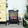 Electric fireplace 45x28x54 cm freestanding display fireplace black