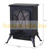 Electric fireplace 45x28x54 cm freestanding display fireplace black