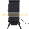 Electric fireplace 45x28x54 cm freestanding display fireplace black