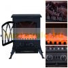 Electric fireplace 45x28x54 cm freestanding display fireplace black