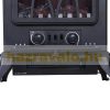 Electric fireplace 45x28x54 cm freestanding display fireplace black