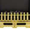 Electric fireplace 48.2 x 18.5 x 59.2 cm standing fireplace, 1000/2000W gold 