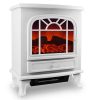 Electric fireplace 50x28x60 cm free-standing display fireplace white