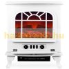 Electric fireplace 50x28x60 cm free-standing display fireplace white