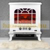 Electric fireplace 50x28x60 cm free-standing display fireplace white