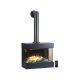 Electric fireplace 60x50x30 cm nostalgic wall-mounted visual fireplace 3D flame effect