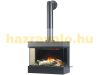 Electric fireplace 60x50x30 cm nostalgic wall-mounted visual fireplace 3D flame effect