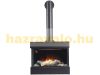 Electric fireplace 60x50x30 cm nostalgic wall-mounted visual fireplace 3D flame effect