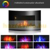 Electric fireplace 65x11x52 cm LED wall display fireplace with 7 adjustable colors