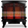 Electric fireplace 69x36x66 cm two-door stove free-standing display fireplace black