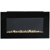 Electronic wall fireplace with LED flame effect, heating function (1000W/2000W)