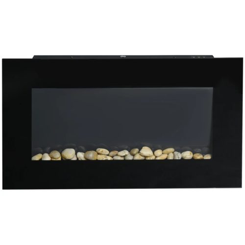 Electronic wall fireplace with LED flame effect, heating function (1000W/2000W)