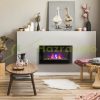 Electronic wall fireplace with LED flame effect, heating function (1000W/2000W)