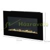 Electronic wall fireplace with LED flame effect, heating function (1000W/2000W)