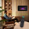 Electronic wall fireplace with LED flame effect, heating function (1000W/2000W)