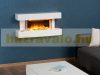 Electric fireplace 81x41x20 cm wall-mounted white visual fireplace 3D flame effect