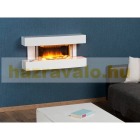   Elektromos kandalló 81x41x20 cm falra szerelhető fehér látványkandalló 3D lánghatás