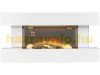 Electric fireplace 81x41x20 cm wall-mounted white visual fireplace 3D flame effect