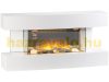 Electric fireplace 81x41x20 cm wall-mounted white visual fireplace 3D flame effect