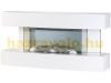 Electric fireplace 81x41x20 cm wall-mounted white visual fireplace 3D flame effect