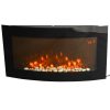 Electric fireplace 89x13x48 cm LED wall display fireplace with 7 different colors