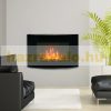 Electric fireplace 89x13x48 cm LED wall display fireplace with 7 different colors