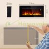 Electric fireplace 91.4x15.8x45 cm wall mounted with remote control 1800W black 