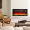 Electric fireplace 91.4x15.8x45 cm wall mounted with remote control 1800W black 