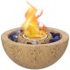 Bioethanol fireplace 23x11 cm 0.4l smokeless desktop bio fireplace for indoor and outdoor use