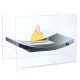 Bioethanol fireplace 60x35x45 cm smoke-free free-standing glass fireplace with stainless steel hearth