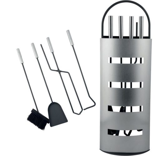 Fireplace cleaning set stainless 5 parts, stainless steel design!