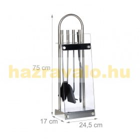   Inox kandalló tisztító készlet modern rozsdamentes 5 részes