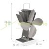 Fireplace Fan Silver Stove Fan Heat Powered 4 Blade Fireplace Fan
