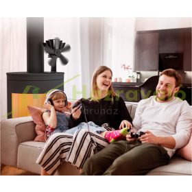   5 lapátos kandalló ventilátor 70-350°C között hővel hajtott kályha ventilátor termoelektromos ventilátor