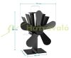 5-blade fireplace fan between 70-350°C heat-driven stove fan thermoelectric fan