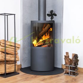   Kandalló ventilátor fekete stílusú kályhaventilátor hővel hajtott 4 lapátos kandallóventilátor