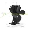 Fireplace Fan Black Style Stove Fan Heat Powered 4 Blade Fireplace Fan