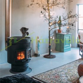   Kandalló ventilátor vintage stílusú kályhaventilátor hővel hajtott 4 lapátos kandallóventilátor