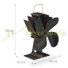 Fireplace Fan Vintage Style Stove Fan Heat Powered 4 Blade Fireplace Fan