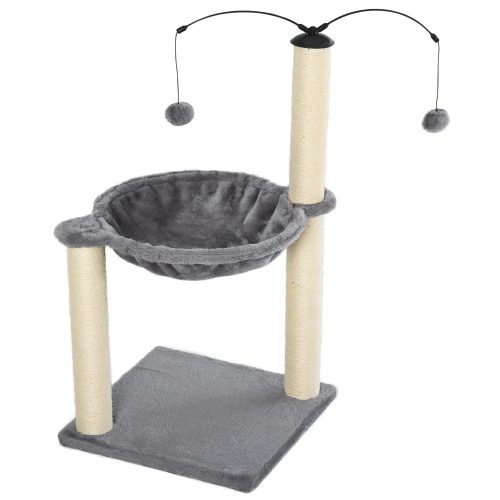 Cat scratching post climbing tree with hanging branch for cats with ball 40x40x72 cm