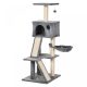 Cat scratching post climbing tree for cats, cave cat toy gray 60x49x130 cm