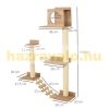 Cat scratching post for climbing cats with wall-mounted multi-level ladder 